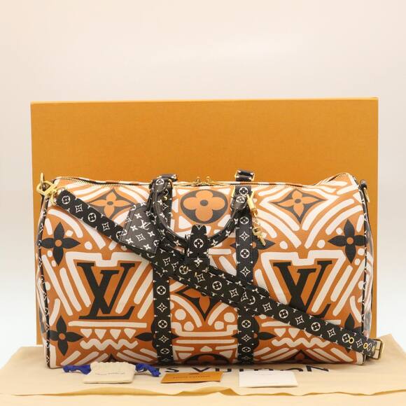 LOUIS VUITTON LV Crafty Keepall Bandouliere 45 Boston Caramel M45473 - Picture 12 of 16